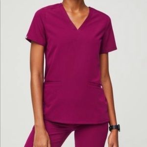 Figs scrubs pant. Dark Magenta,  Yola skinny fit.  Large Tall